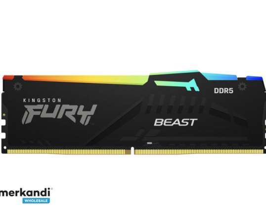Kingston Fury Beast RGB 2 x 32 Go DDR5 6000MT/s CL40 DIMM KF560C40BBAK2-64