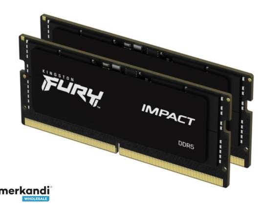 Kingston Fury trieciena komplekts 2 x 32GB DDR5 5600MT/s CL40 SODIMM KF556S40IBK2-64