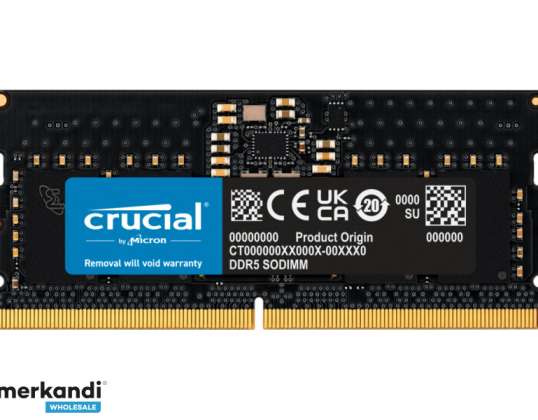 Ratkaiseva 8 Gt: n DDR5-4800 SODIMM - 8 Gt - DDR5 CT8G48C40S5
