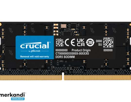Вирішальний CT16G48C40S5 1 x 16 ГБ DDR5 4800 МГц 262 контакт SO DIMM CT16G48C40S5