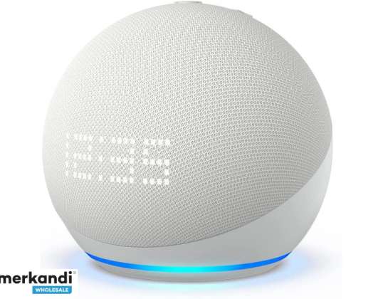 Amazon Echo Dot (5. generációs) órával - fehér - B09B95DTR4