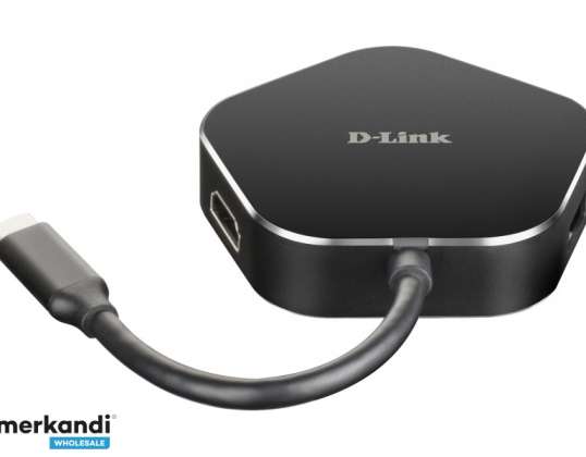 D-Link 4 az 1-ben USB-C hub HDMI/USB-C töltőporttal DUB-M420