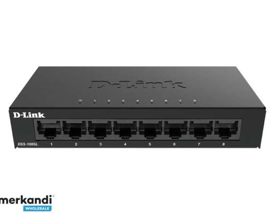 D Link 8 Port unmanaged Switch DGS 108GL/E