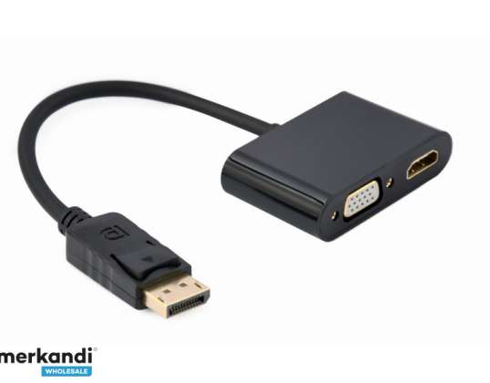 Przejściówka CableXpert DisplayPort na HDMI + VGA - A-DPM-HDMIFVGAF-01