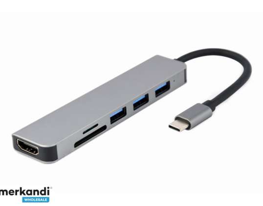 CableXpert Multi Port Adapterest USB Type A-CM-COMBO6-02