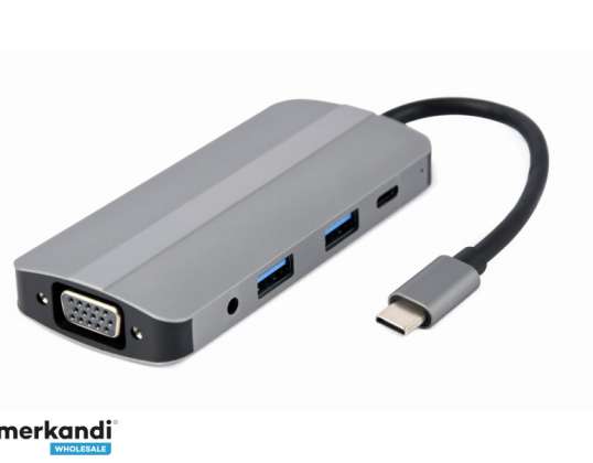 CableXpert USB Type-C Çok Bağlantı Noktalı Adaptör A-CM-COMBO8-02