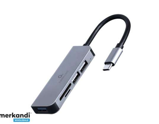 Gembird USB Type-C 3-портовий USB-концентратор USB3.1 + USB 2.0 UHB-CM-CRU3P1U2P2-01