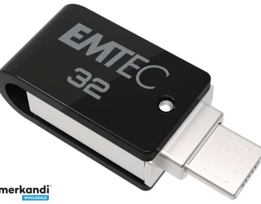 USB "FlashDrive" 32 GB "Emtec Mobile" ir "Go Dual USB2.0" - "microUSB T260"