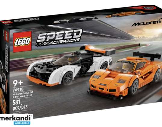 LEGO greičio čempionai - McLaren Solus GT ir McLaren F1 LM (76918)