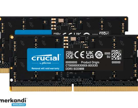 Cruciale DDR5 32GB 2x16GB 4800MHz 262pin SO DIMM CT2K16G48C40S5