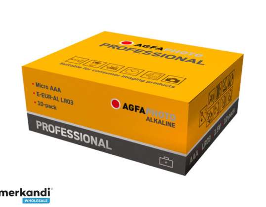 AgfaPhoto Professional Micro AAA-batteri alkalisk mangan 1,5 V 10-pack