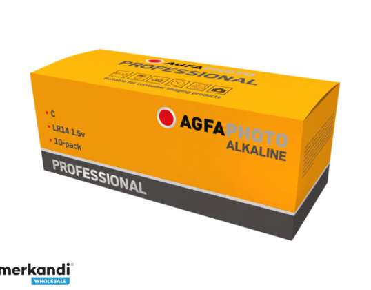 AgfaPhoto Professional LR14 Baby C Battery Alkaline Manganese 1.5 V 10 Pack