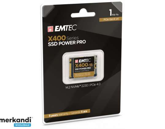 Emtec belső SSD X415/X400 15 1 TB kapacitású M.2 2230 NVMe PCIe Gen4 x4 4400 MB/sec