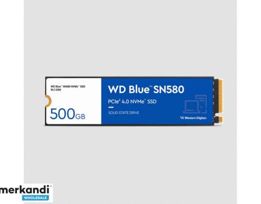 Твердотельный накопитель WD Blue SN580 емкостью 500 ГБ M.2 4000 МБ/с WDS500G3B0E