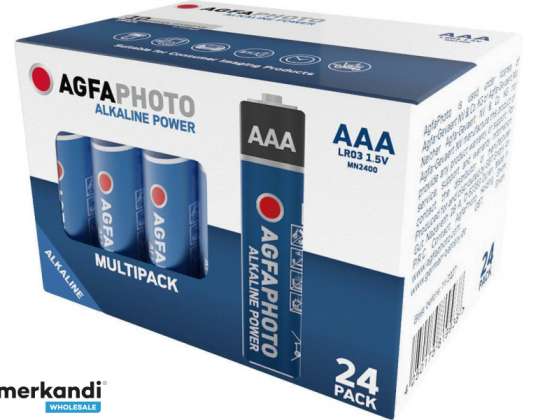 AGFAPHOTO Batteri Alkaline Micro AAA LR03 1.5V 24 Pack