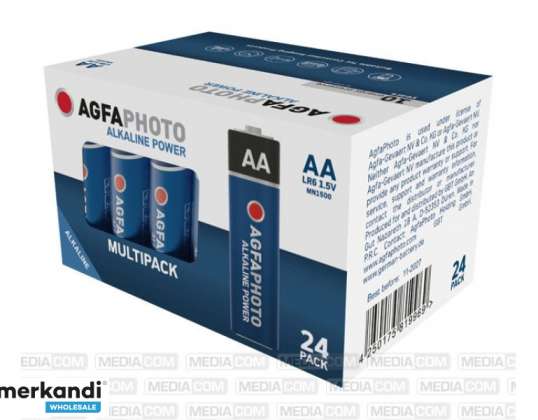 AGFAPHOTO Bateriové napájení alkalické Mignon AA Multipack 24 ks