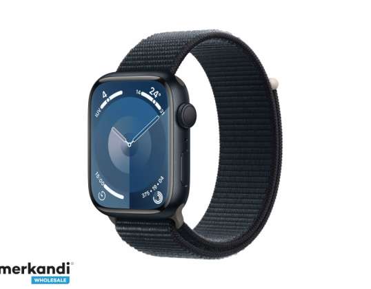 Apple Watch S9 alumínium 45 mm-es GPS éjféli sporthurok éjféli MR9C3QF/A