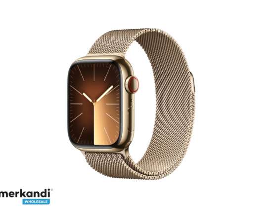 Apple Watch S9 стомана 41mm GPS клетъчно злато Milanese Loop S / M MRJ73QF / A