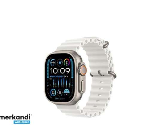 Apple Watch Ultra 2 Titanium 49mm GPS Cell, bílý oceánský řemínek MREJ3FD/A