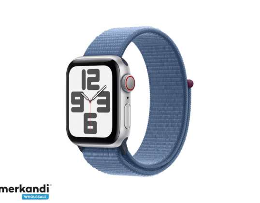 Apple Watch SE Alloy. 40mm GPS Cell. Silver Sport Loop Winter Blue MRGQ3QF/A