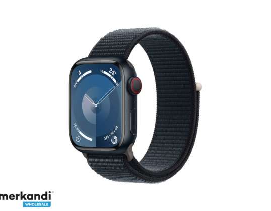 Apple Watch S9 Alaşımı. 41mm GPS Hücresel Gece Yarısı Spor Döngüsü MRHU3QF/A