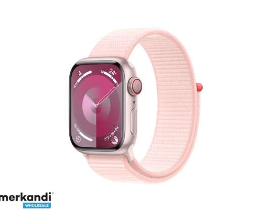 Zliatina Apple Watch S9. GPS Cellular 41mm ružová športová slučka svetloružová MRJ13QF/A