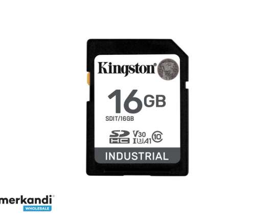 Kingston SD Card 16GB SDHC Industrial 40C līdz 85C C10 SDIT/16GB