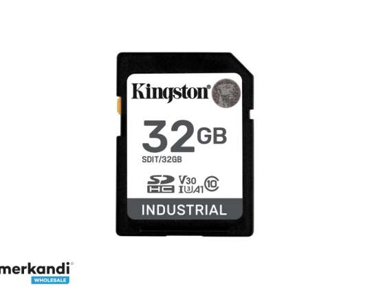 Kingston SD Card 32GB SDHC Industrial 40C to 85C C10 SDIT/32GB