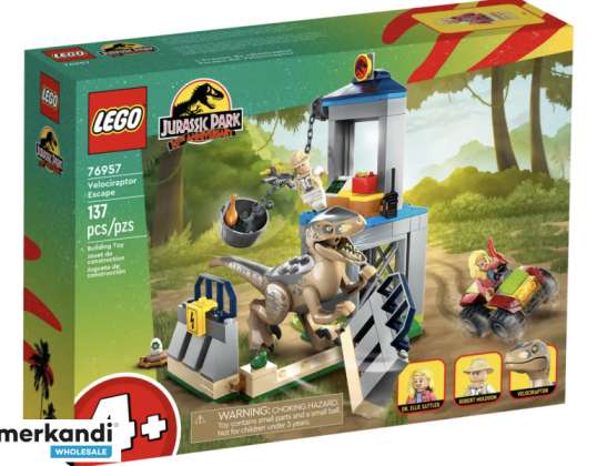 LEGO L’évasion du vélociraptor dans le monde jurassique 76957