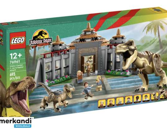 LEGO Jurassic World Le T.rex et les raptors attaquent le centre d’accueil 76961