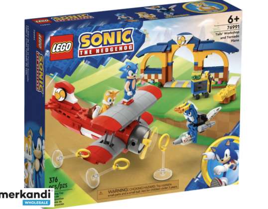 LEGO Sonic the Hedgehog Tails Tornado Flyer com Oficina 76991