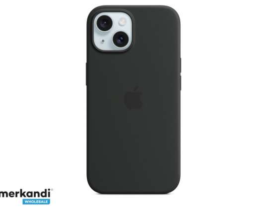 Apple iPhone 15 silikone taske med MagSafe Black MT0J3ZM / A