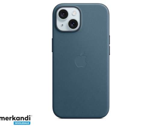 Custodia in tessuto pregiato per Apple iPhone 15 con MagSafe Pacific Blue MT3G3ZM/A