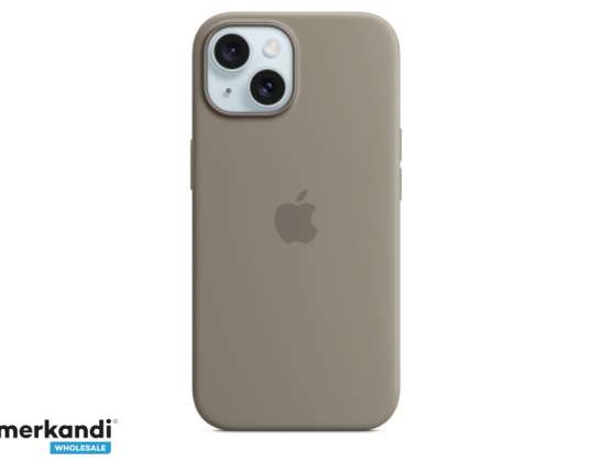 Apple iPhone 15 силиконов калъф с MagSafe глина MT0Q3ZM/A