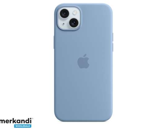 Coque en silicone Apple iPhone 15 Plus avec MagSafe Winter Blue MT193ZM/A