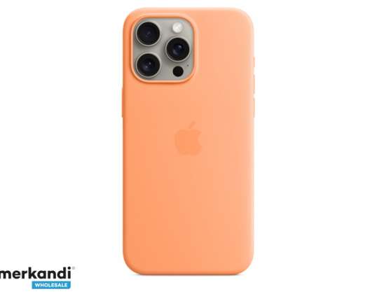Coque en silicone Apple iPhone 15 Pro Max avec MagSafe Orange Sorbet MT1W3ZM/A