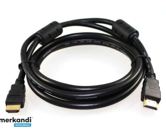 Reekin HDMI-kabel - 1,0 meter - FERRIT FULL HD (høy hastighet med Ethernet)