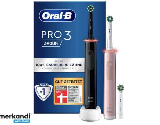 Oral B Pro 3 3900N Duopack Sort Pink Edition 760277