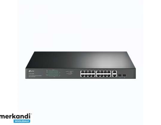 TP LINK 18 Port Gigabit Rackmount Switch with 16 PoE Unmanaged TL SG1218MP