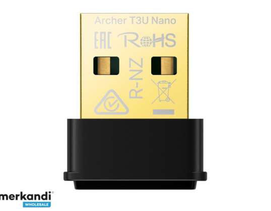TP LINK AC1300 Nano vezeték nélküli MU MIMO USB adapter Archer T3U Nano