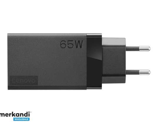 Lenovo 65Watt USB C ceļojumu strāvas adapteris melns 40AW0065WW