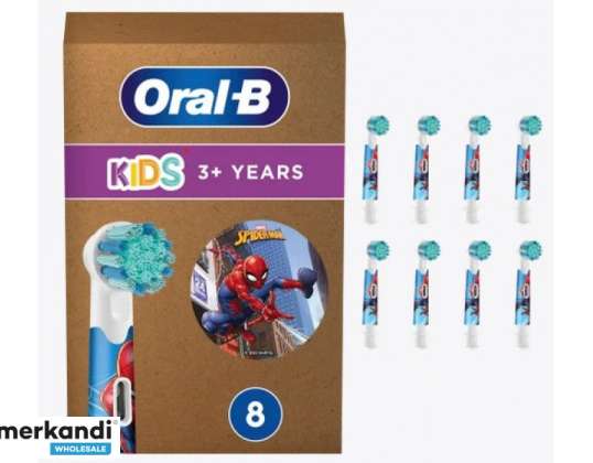 Oral B Kids Spiderman Brush Heads 8pcs
