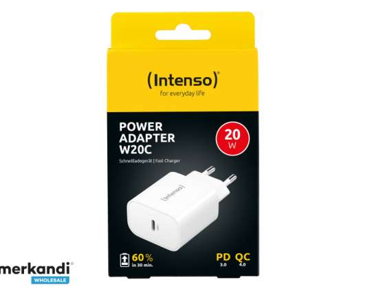 Intenso Güç Adaptörü W20C 1x USB C 20W Beyaz 7802012