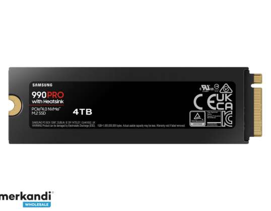 Samsung 990 Pro SSD jäähdytyselementti 4TB M.2 NVMe MZ V9P4T0CW