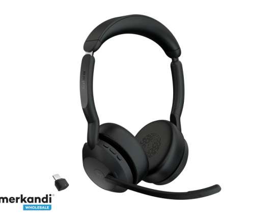 Jabra Evolve2 55 Link380c MS Fone de ouvido estéreo com Bluetooth 25599 999 899