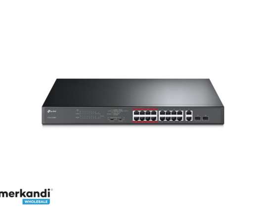 TP Link Commutateur Gigabit 16 Ports 10/100 Mbit/s 2 Ports Montage en Rack TL SL1218MP