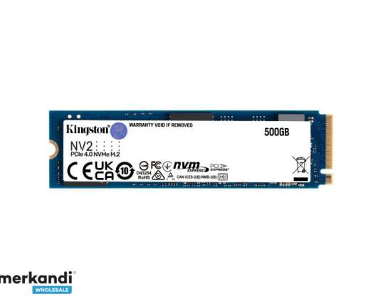 Твердотельный накопитель Kingston NV2 M.2 2280 PCIe 4.0 NVMe SNV2S/500G емкостью 500 ГБ