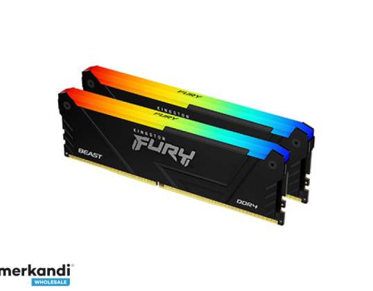 Kingston Fury 32 Go 2x16 Go DDR4 3600MT/s CL18 RGB Noir KF436C18BB2AK2/32