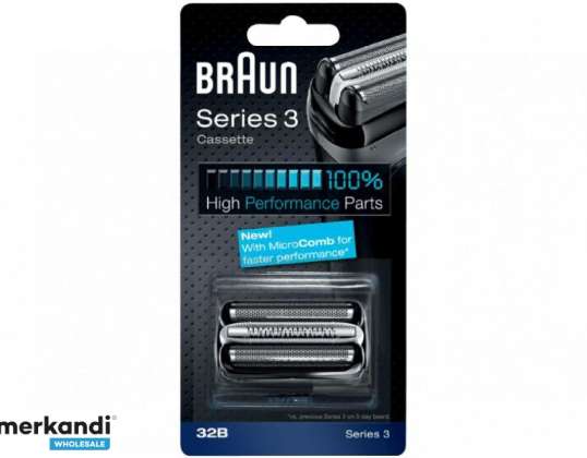 Braun Series 3 Kombinirani paket 32B Glava za brijanje Kaseta crna 115694