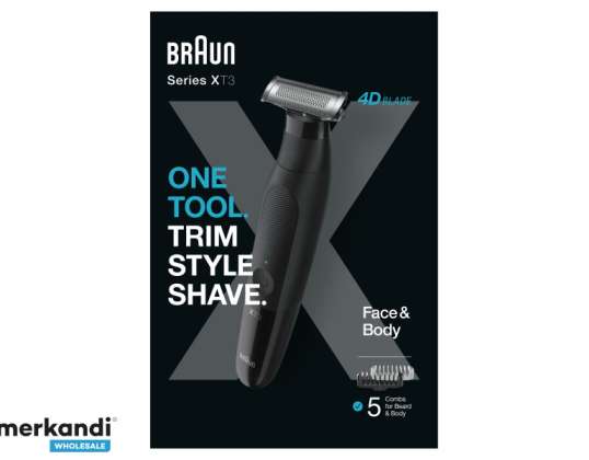Braun Series XT3200 Гибридный триммер для лица и тела, черный 206334